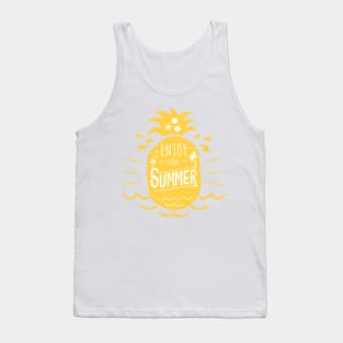 Enjoy Your Summer Yellow Pineapple - Inspirational Tank Top